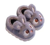 Pantofole da bambina a forma di gatto, per bambini, invernali, antiscivolo, per interni, taglia 42, grigio., 39 EU