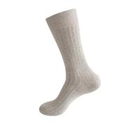 Pantofole da bambino Autumn Inverno Uomo Mid Tube Solid Color Cotton Business Socks Invisibile Calze Donna, grigio., S