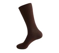 Pantofole da bambino Autumn Inverno Uomo Mid Tube Solid Color Cotton Business Socks Invisibile Calze Donna, caffè, S