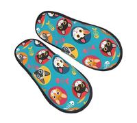 Pantofole Da Casa Cat And Fish Bones Scarpe Da Casa Antiscivolo Portatili Ciabatte Per Spa Sauna Autunno M