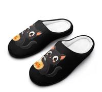Pantofole Da Casa Cat Black And Fish Slippers L