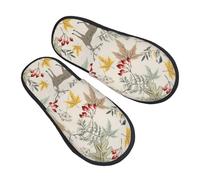 Pantofole Da Casa Deer With Autumn Maple Leaves Feltro Scarpe Peluche Lavabili Pantofole Pelose Per Bagno Autunno Uomo L