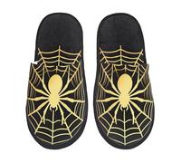 Pantofole Da Casa Gold Spider On The Web Morbide Ciabatta Con Pelo Eleganti Ciabatte Pelose Per Interno Viaggi Hotel L