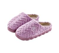 Pantofole da casa per uomini e donne in lino non cotone per interni ed esterni sandali pantofole a punta aperta per camera da letto scarpe traspiranti da donna scivoli sportivi, Viola, 37 EU