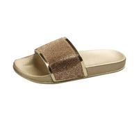 Pantofole da casa per uomo e donna, comode, antiscivolo, con suola spessa, ad asciugatura rapida, morbide, per bagno e piscina, massaggi estivi, per interni ed esterni, Oro, 37.5 EU