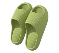 Pantofole da casa per uomo e donna, comode, antiscivolo, con suola spessa, ad asciugatura rapida, morbide, per bagno e piscina, massaggi estivi, per interni ed esterni, Verde, 37 EU