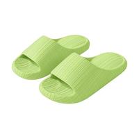 Pantofole da casa per uomo e donna, leggere, antiscivolo, con suola spessa, per bagno, piscina, spiaggia, casa, interni/esterni, Verde, 39 EU