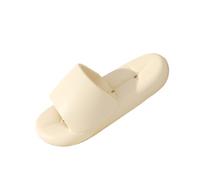 Pantofole da casa per uomo e donna, leggere, antiscivolo, con suola spessa, per bagno, piscina, spiaggia, casa, interni/esterni, Beige, 37 EU