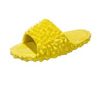 Pantofole da casa per uomo e donna, morbide, ad asciugatura rapida, antiscivolo, sandali estivi da spiaggia e piscina, con punta aperta, per interni, casa, giardino, bagno, Giallo, 38 EU