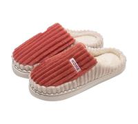 Pantofole da casa Uomo Donne Memory Foam Inverno Pantofole Antiscivolo Pantofole Interno in Memoria Schiuma Scarpe Invernali Donna, Rosso anguria, 38 EU