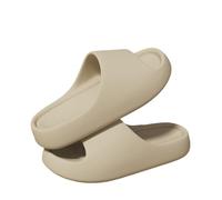 pantofole da doccia da donna Ciabatte da donna alla moda, estive, uomo, concise, casual, con suola spessa in EVA, infradito spiaggia, for esterni e interni, doccia Per quotidiano(Beige,38-39)
