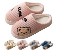 Pantofole da donna a forma di orso, simpatiche pantofole da uomo senza lacci, per la casa, per coppie, camera da letto, divertenti scivoli in memory foam, regalo per lei per il tempo libero, Marina