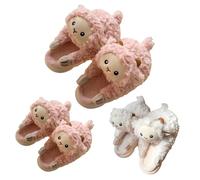 Pantofole da donna a forma di pecora, divertenti pantofole a forma di animale, 3D, a forma di cartone animato, pantofole termiche, morbide e confortevoli, simpatiche pantofole per la casa da donna