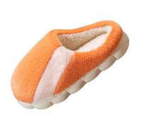 Pantofole da donna a vestibilità larga, scarpe da casa da donna antiscivolo, comode, soffici, calde, con memory foam, classiche foderate in pile, scarpe alla moda color Clash House Slipper, Arancione