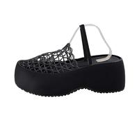 Pantofole da donna alla moda con design a rete cava, fascia elastica, fondo spesso, antiscivolo, per lo shopping, le vacanze, la spiaggia, le passeggiate, il campeggio, i viaggi, comode, morbide