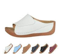 Pantofole da donna alla moda estive con tacco a baldacchino bocca di pesce antiscivolo tinta unita pantofole vacanze all'aperto spiaggia escursionismo campeggio escursionismo viaggi shopping scarpe