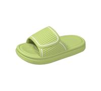 Pantofole da donna antiscivolo, leggere, con suola morbida, traspiranti, comode, piatte, per il bagno, per l'estate, verde, 36