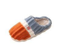 Pantofole da donna autunno e inverno, alla moda e comode, per interni ed esterni, blocco del colore, pantofole non piatte per l'estate, Arancione, 37 EU