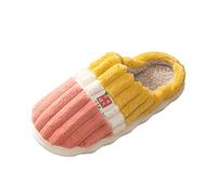 Pantofole da donna autunno e inverno, alla moda e comode, per interni ed esterni, blocco del colore, pantofole non piatte per l'estate, Rosso, 37 EU