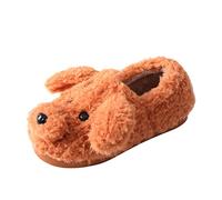 Pantofole da donna, calde, invernali, carine con animale, per cani, calde, comode e comode, per la casa, antiscivolo, carine, a caricatura, antiscivolo, in pelliccia antiscivolo, Colore: rosso, 41