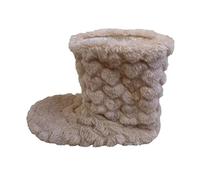Pantofole da donna CasWinter Calze da pavimento per coppie, adulti, ispessite, danza indoor, stivali alti con fondo tubolare, educazione precoce, sandali da donna con tacco argento, c, 35 EU