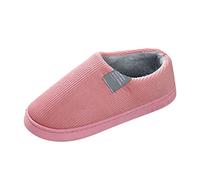Pantofole da donna chiuse, calde, da donna, invernali, memorie di forma | Carino Casa Velluto A Costine Slippers Suola Antiscivolo Fodera Peluche Scarpe Per Interni ed Esterni Inverno