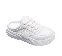 Pantofole da donna chiuse, estive, slip-on, comode, bianco, 35 EU