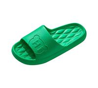 Pantofole da donna ciabatte da bagno ciabatte donna pantofole alla moda nuovo modello estivo interno caricatura esterna carino stampa comoda morbida suola piatta pantofole leggere, verde, 39 EU