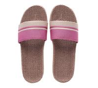 Pantofole da donna Comfort ortopedico in lino, da donna, estive, in tessuto, traspirante, con punta aperta, infradito e piattaforma morbida, pantofola, da spiaggia, pantofole leggeri, rosa, 36 EU