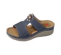 Pantofole da donna comode pantofole da donna da indossare tutti i giorni, design a punta aperta con plantare imbottito a fiori, massimo relax, ideali per gite estive e in spiaggia, Marina Militare, 38