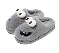 Pantofole da donna con bacio nel Regno Unito, divertenti e carine scarpe da casa per interni antiscivolo suola spessa esterna confortevole causale grande occhio cane lingua pantofola piattaforma