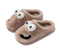 Pantofole da donna con bacio nel Regno Unito, divertenti e carine scarpe da casa per interni antiscivolo suola spessa esterna confortevole causale grande occhio cane lingua pantofola piattaforma