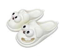 Pantofole da donna con bacio nel Regno Unito, divertenti e carine scarpe da casa per interni antiscivolo suola spessa esterna confortevole causale grande occhio cane lingua pantofola piattaforma