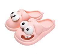 Pantofole da donna con bacio nel Regno Unito, divertenti e carine scarpe da casa per interni antiscivolo suola spessa esterna confortevole causale grande occhio cane lingua pantofola piattaforma