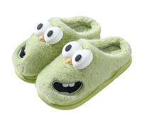 Pantofole da donna con bacio nel Regno Unito, divertenti e carine scarpe da casa per interni antiscivolo suola spessa esterna confortevole causale grande occhio cane lingua pantofola piattaforma