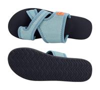 Pantofole da donna con punta aperta, morbide, piatte, antiscivolo, larghe, da donna, casual, estive, unisex, per adulti, casual, comode, leggere, da spiaggia, blu cielo, 37 EU