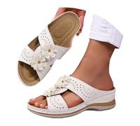 Pantofole da donna con suola rotonda spessa, punta cava, chiusura a clip e tacco obliquo, stivaletti da donna con tacco, cachi, 43 EU