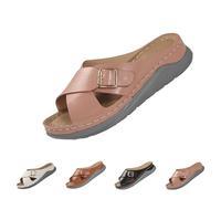 Pantofole da donna con suola spessa, pantofole da donna, per attività all'aperto, con punta aperta, antiscivolo, antiscivolo, per la casa, per la parte posteriore, aperte, traspiranti, da donna