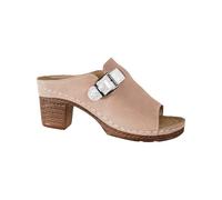 Pantofole da donna con tacco alto a punta aperta modello confortevole una linea romana tacco a blocco pantofole infradito da donna, rosa, 40 EU