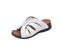 Pantofole da donna con tacco pendenza da spiaggia Hollow Casual Slipper Slope Bottom Shoes Sandali Open Toe pantofole donna, bianco, 39.5 EU