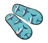Pantofole Da Donna Cute Shark Sea Anchor Morbide Scarpe Da Camera Soffici Ciabatte Per Donna Coppia Invernali L