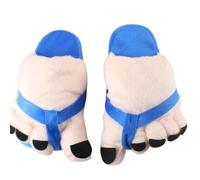 Pantofole da donna di grandi dimensioni, in cotone, con copertura per il tallone, per l'autunno e l'inverno, unisex, coppia, design divertente, comodo e per il tempo libero, Stile A01 blu, 36/39 EU