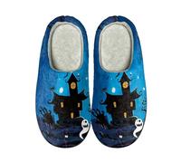 Pantofole da donna di Halloween | Slipper Boo| Cute Ghost Sliders | Lovely Festival Sliders | Zucca Stampato Slides | Spooky Castle Slides | Slip On Home Shoes| Scary Winter Slipper| Morbido peluche