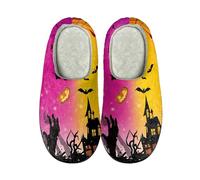Pantofole da donna di Halloween | Slipper Boo| Cute Ghost Sliders | Lovely Festival Sliders | Zucca Stampato Slides | Spooky Castle Slides | Slip On Home Shoes| Scary Winter Slipper| Morbido peluche