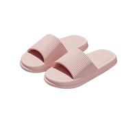 Pantofole da donna e da uomo, con punta aperta, unisex, facili da indossare, per l'estate, la spiaggia, la piscina, le vacanze, ad asciugatura rapida, sandali extra spessi, antiscivolo, Rosa, 38 EU