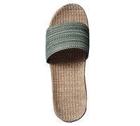 Pantofole da donna effetto lino, con plateau, eleganti | Pantofole da donna con plantare, da uomo, aperte, antiscivolo, con piattaforma, comode, per la camera da letto