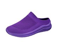 Pantofole da donna estive a rete, scarpe da ginnastica da donna, leggere, traspiranti, per il tempo libero, morbide, comode, con suola piatta, alla moda, da jogging, antiscivolo, Lilla, 41 EU