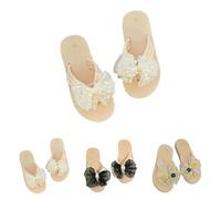 Pantofole da donna estive chic, infradito da donna, eleganti, con punta rotonda, a rete, casual, comode, sandali da spiaggia, alla moda, antiscivolo, traspiranti, infradito, bianco, 41 EU