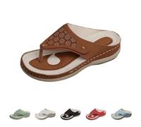 Pantofole da donna estive classiche traspiranti con stampa floreale fondo morbido antiscivolo tacco basso pendenza tinta unita infradito per tutti i giorni shopping vacanze spiaggia passeggiate