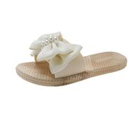 Pantofole da donna estive comode - Ciabatte da donna, piscina, spiaggia, pantofole con fiocco, scarpe casual, pantofole piatte, scarpe per vacanze, scarpe chic ed eleganti, pantofole per la casa